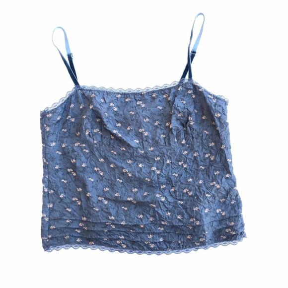 Tommy Hilfiger • 100% Silk Gray Crop Tank - Picture 1 of 5